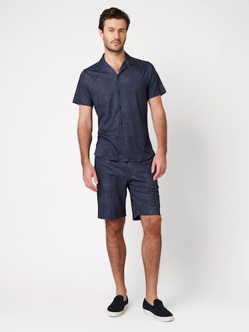 DESOTO Slim fit Button Up Shirt in Blue