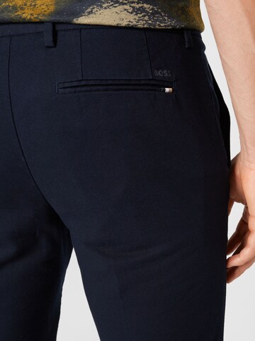 BOSS Black - Slimfit Calças chino 'Kaito' em azul