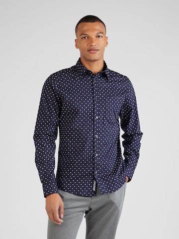 Coupe slim Chemise s.Oliver en bleu : devant