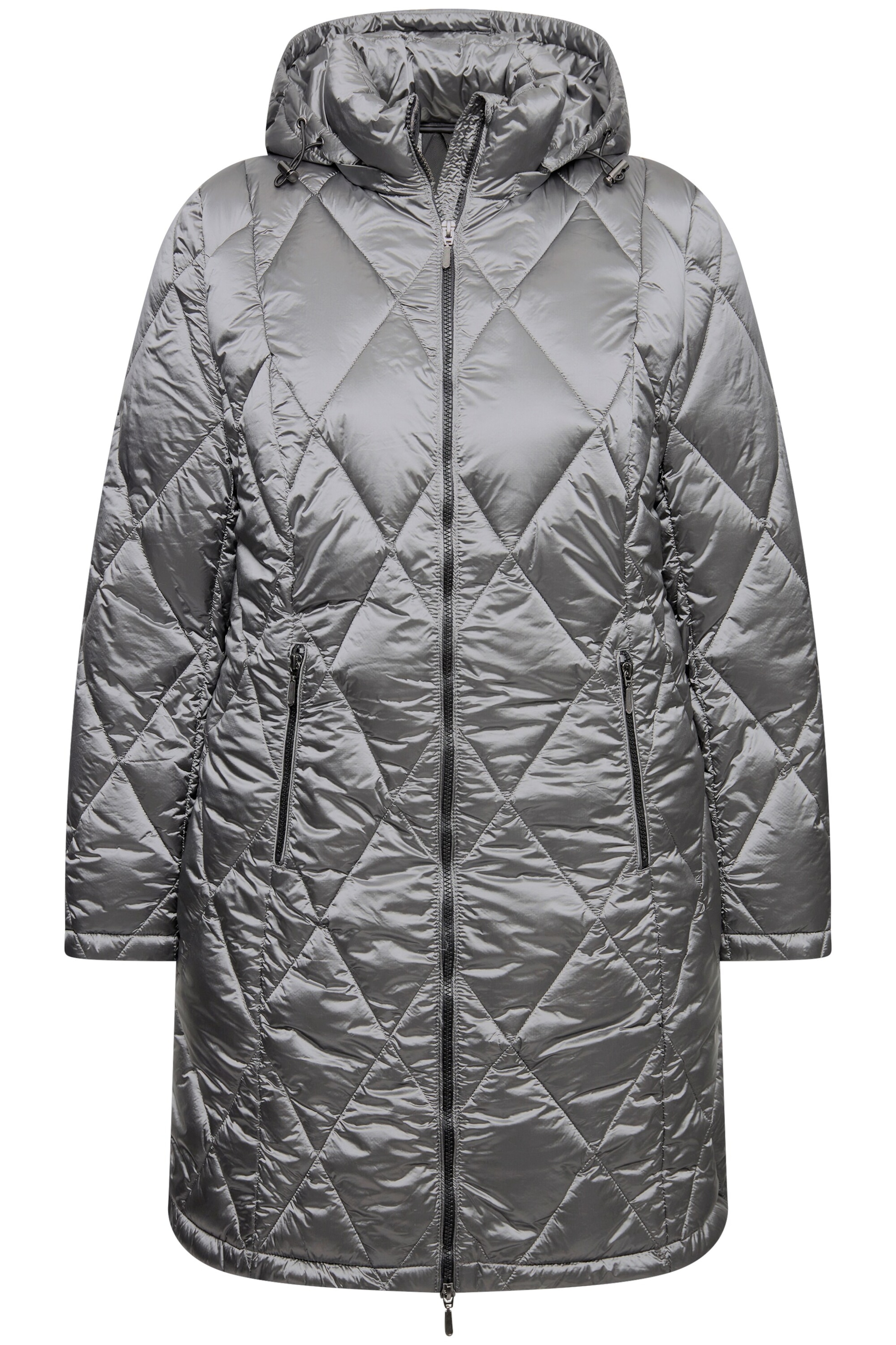 Ulla Popken Tussenjas in Zilver: voorkant