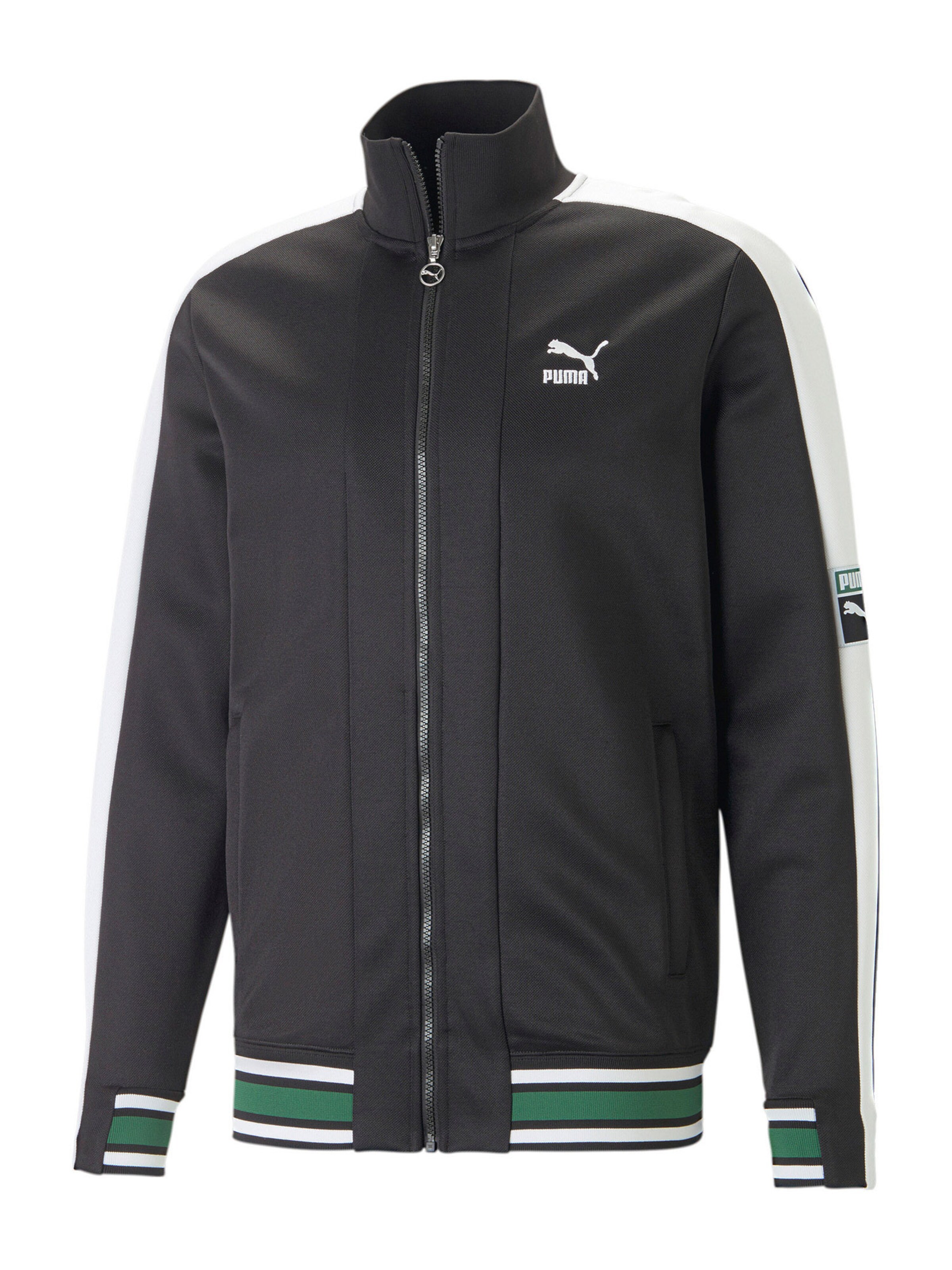 PUMA Zip-Up Hoodie 'T7 Archive Remaster' in Black: front