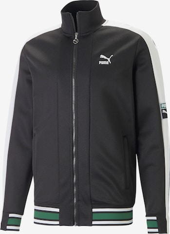 PUMA Sweatjacke 'T7 ARCHIVE REMASTER ' in Schwarz: predná strana