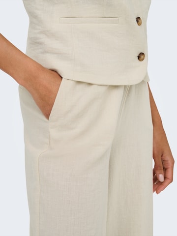 JDY Wide leg Trousers 'JDYCARA' in Beige