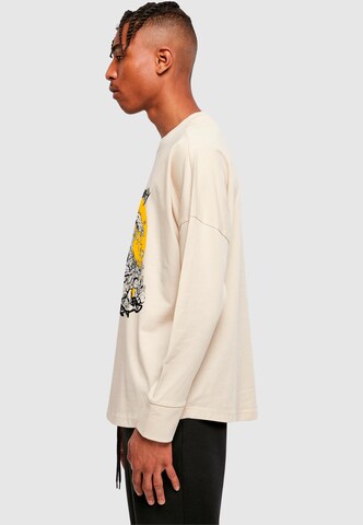 Merchcode Shirt 'Rick And Morty - Rest And Ricklaxation' in Beige