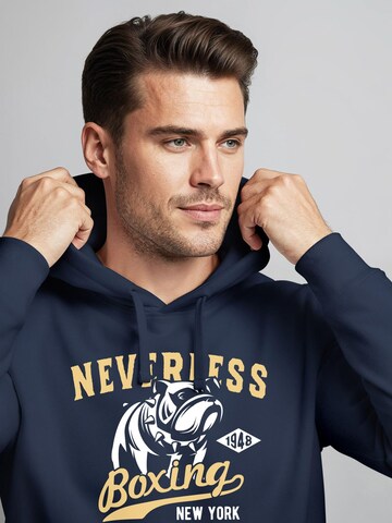 Neverless Sweatshirt 'Boxer Dog' in Blue