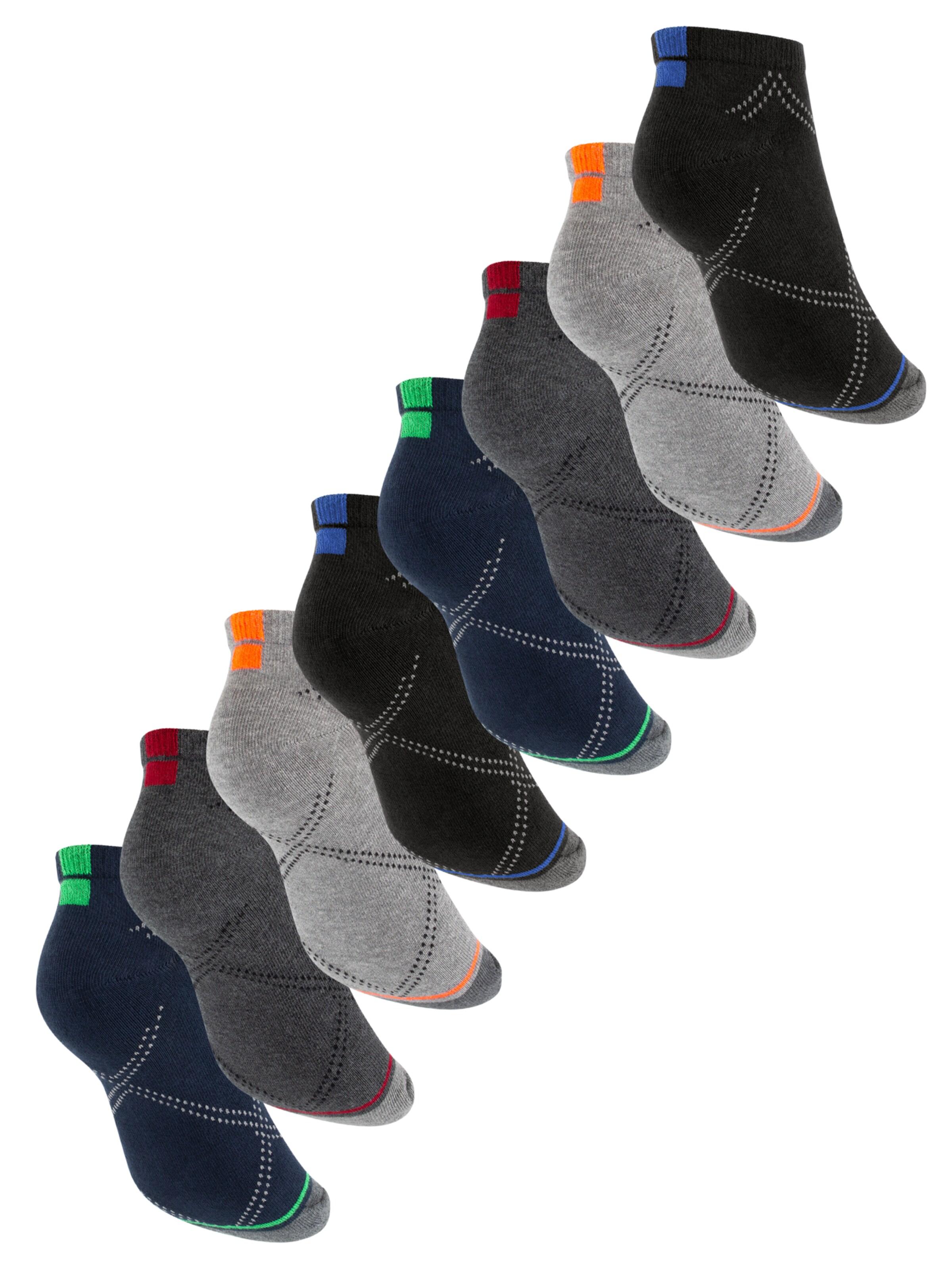 footstar Ankle Socks 'Neon' in Grey