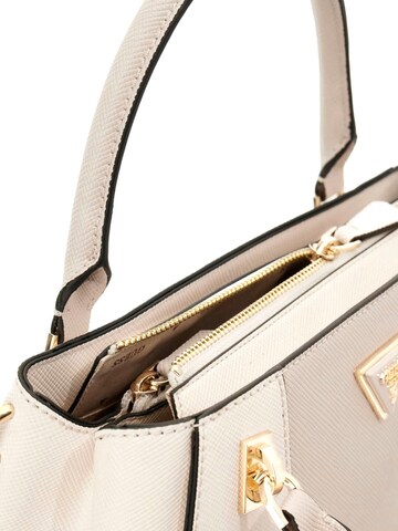 balta GUESS Rankinė 'Guess Sac Bandoulière Bramina Small Satche Off White/Taupe'