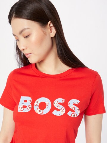 BOSS Shirt 'Elogo' in Red