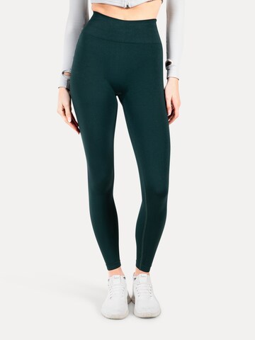 Effilé Leggings ' Fenja ' Smilodox en vert : devant