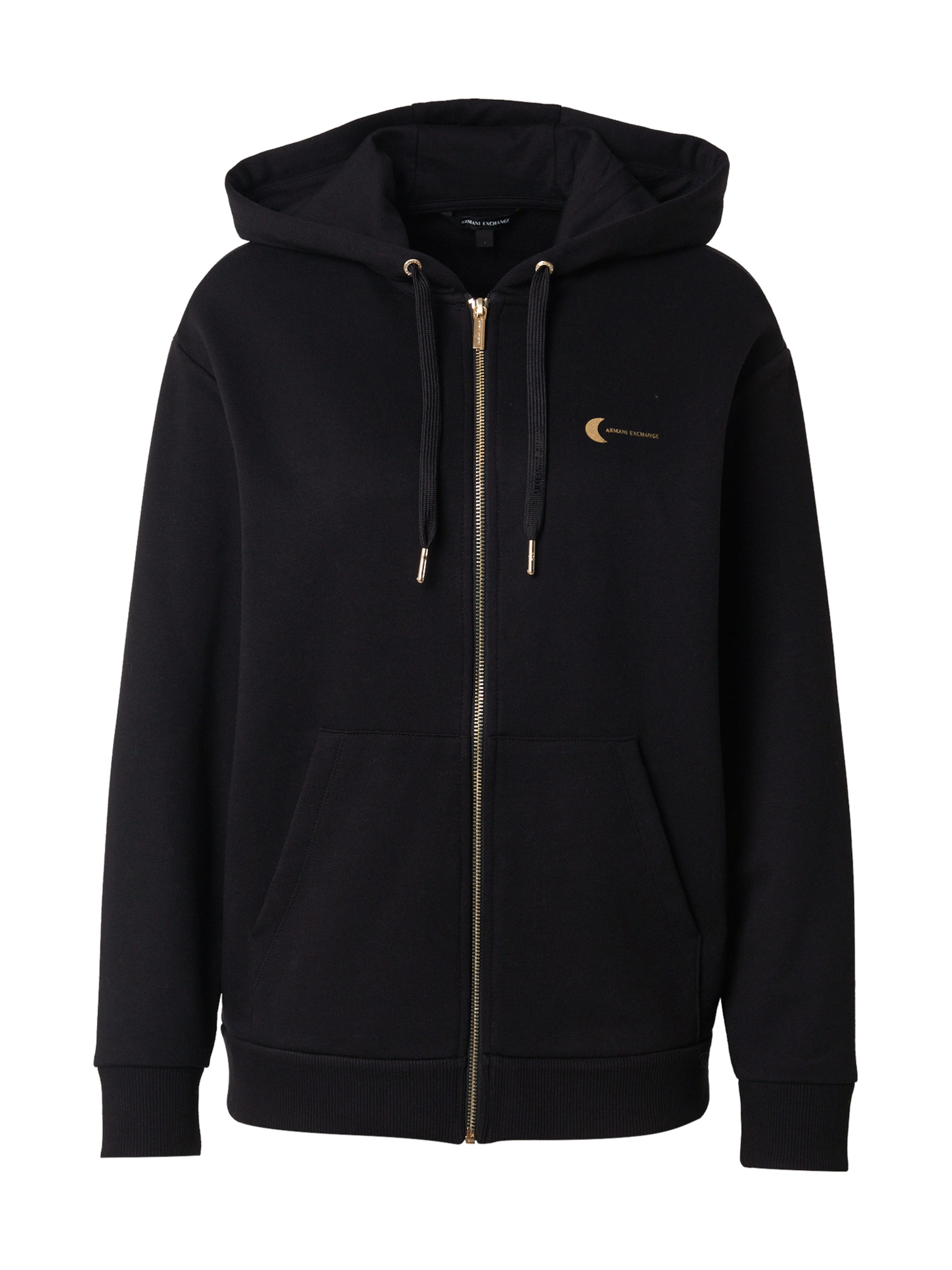 ARMANI EXCHANGE Tréning dzseki - fekete: elől