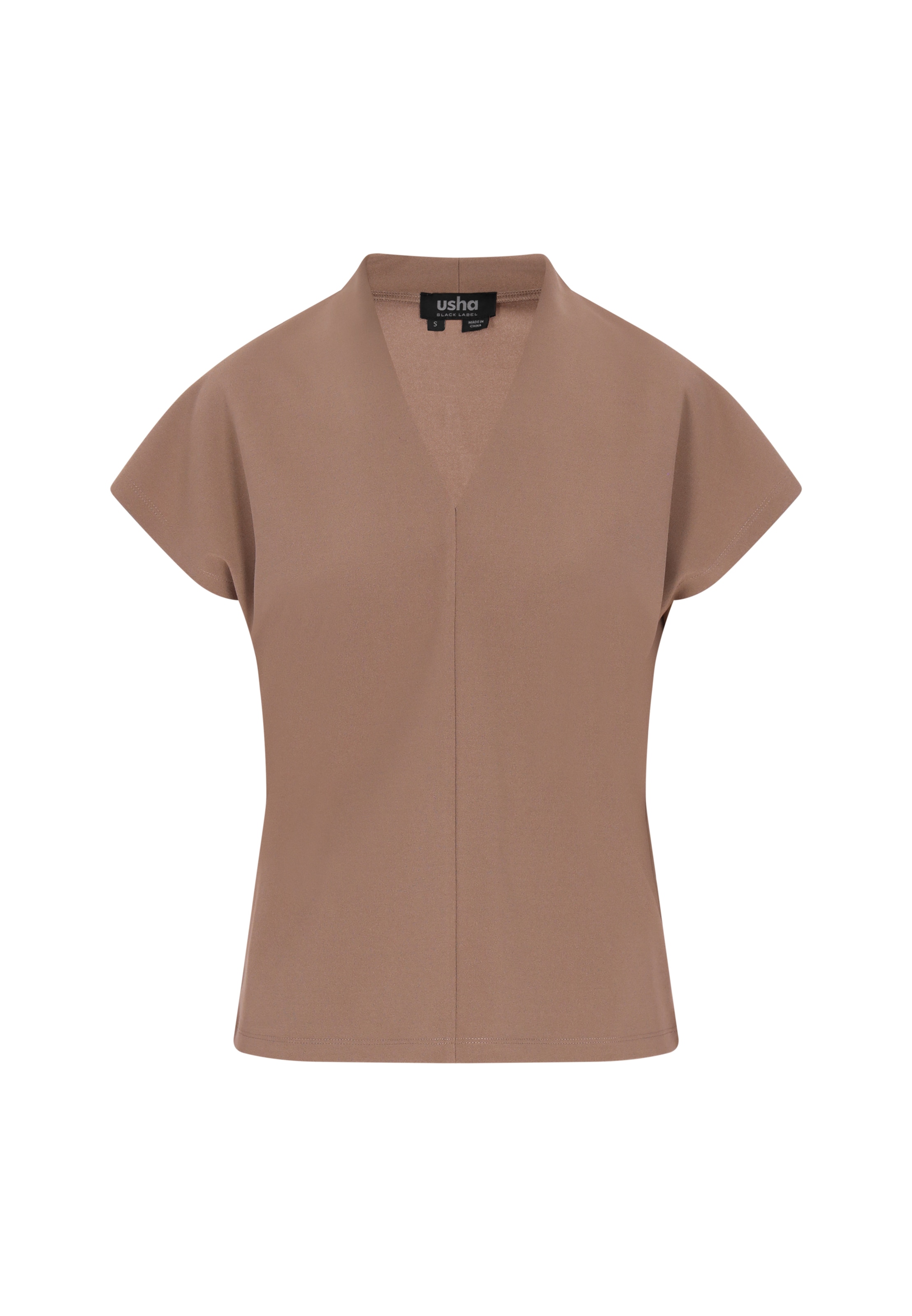 usha BLACK LABEL Blouse 'Classic Look' in Beige: voorkant