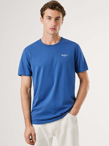 T-Shirt Pepe Jeans en bleu : devant