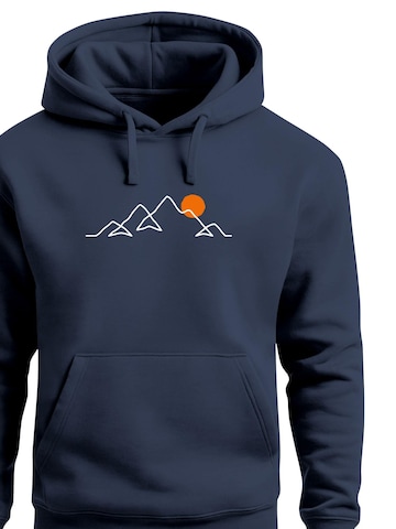 Neverless Sweatshirt 'Berg Linie' in Blau