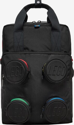 LEGO Rucksack 'Brick' in Schwarz: Vorderseite