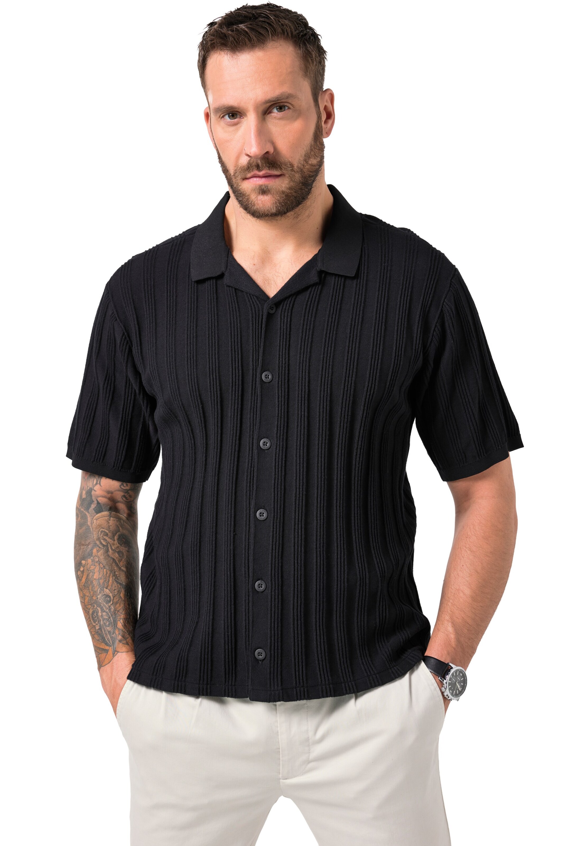 JP1880 Sweater in Black: front