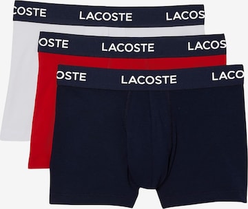 Boxers LACOSTE en bleu : devant