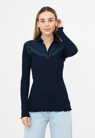TOOche Shirt 'Blue Mirage' in Blauw: voorkant
