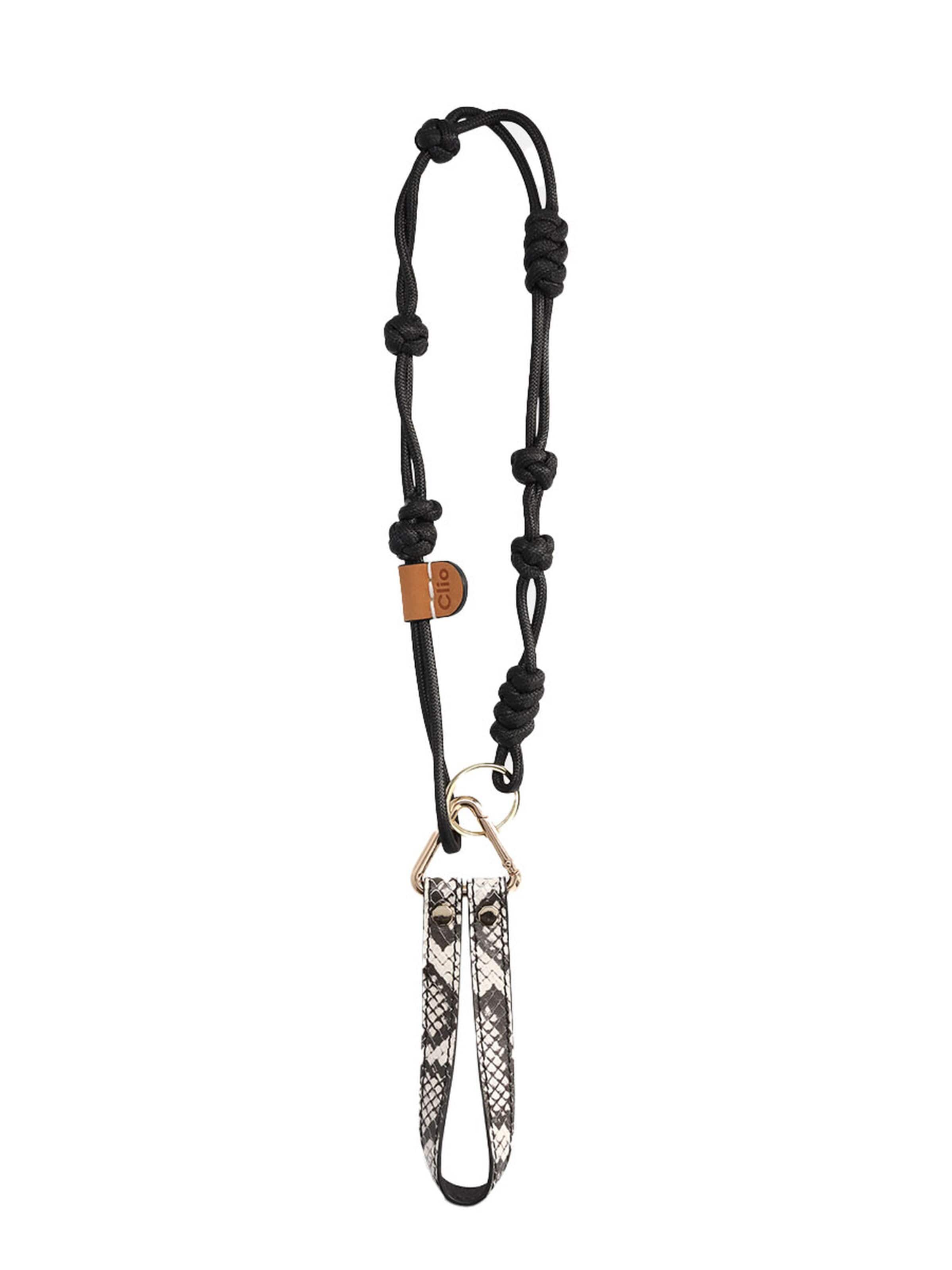 Clio Bag accessories 'KNOT CHARM' in Black: front