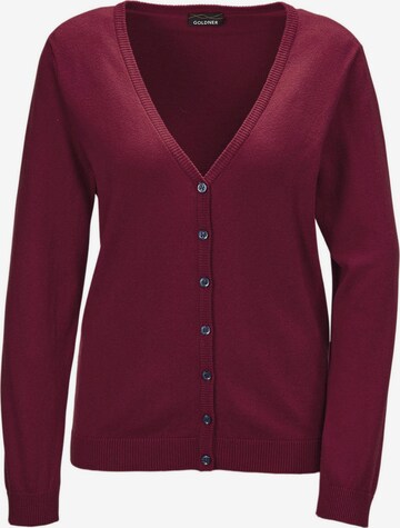 Goldner Knit Cardigan in Red: front