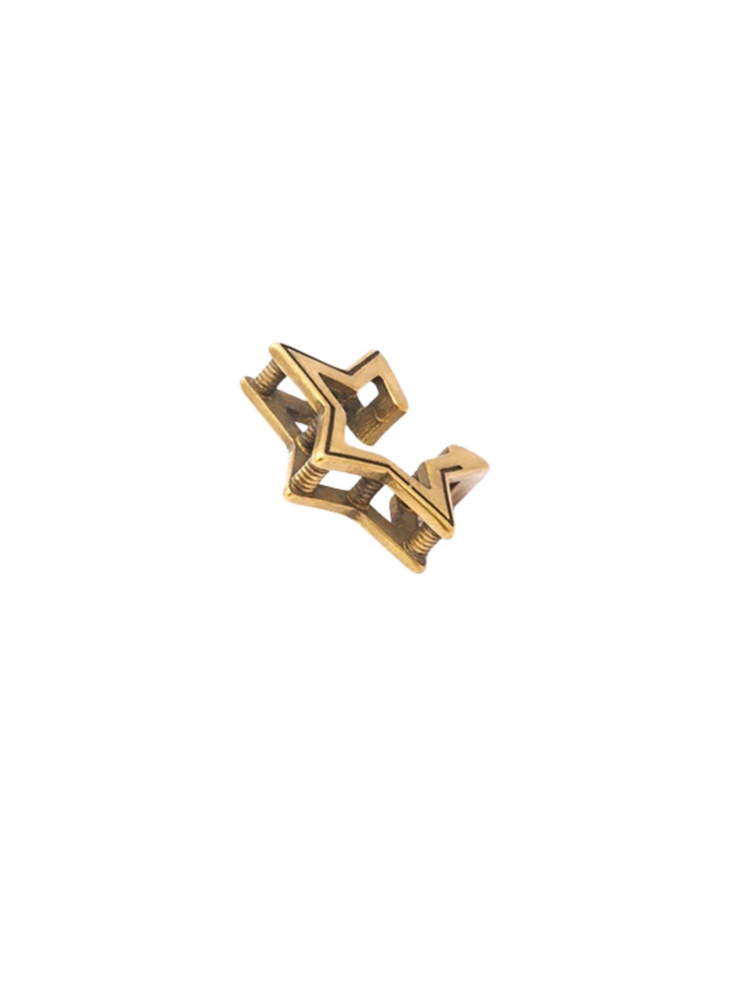 YParis Oorbellen 'Ear cuff étoile doré effet vintage RAI VG' in 3 x 1,5 cm in de kleur Goud, Productweergave