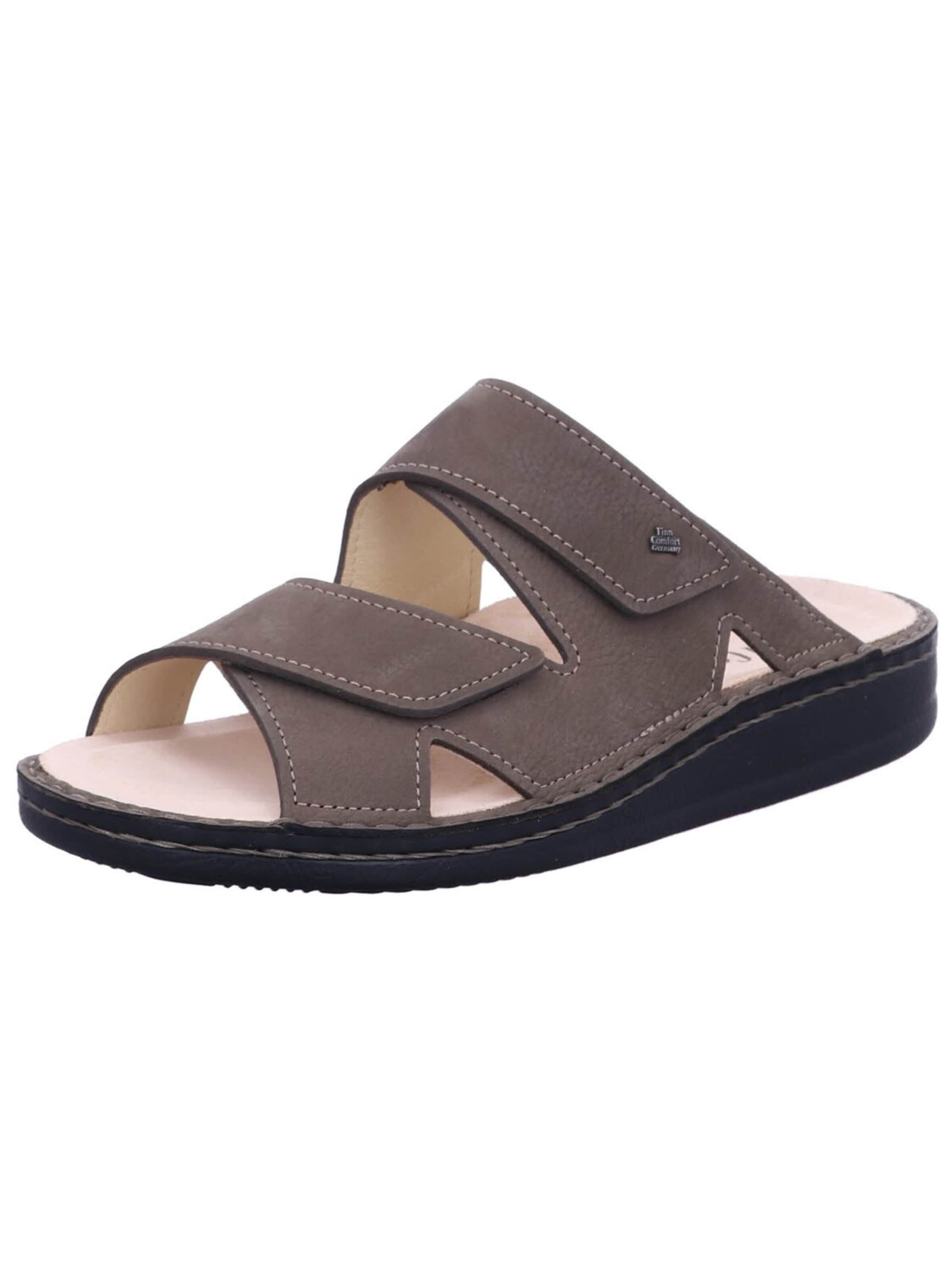 Zoccoletto 'Pantolette Herren 81529 251495 Echtleder in braun' di Finn Comfort in marrone: frontale