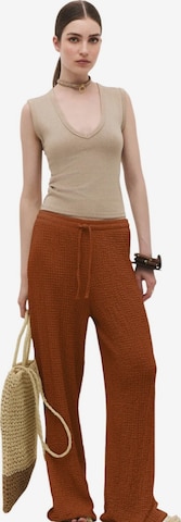 No Matter What Trousers in Brown: front