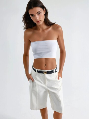 regular Pantaloni con pieghe di Hiccup in bianco