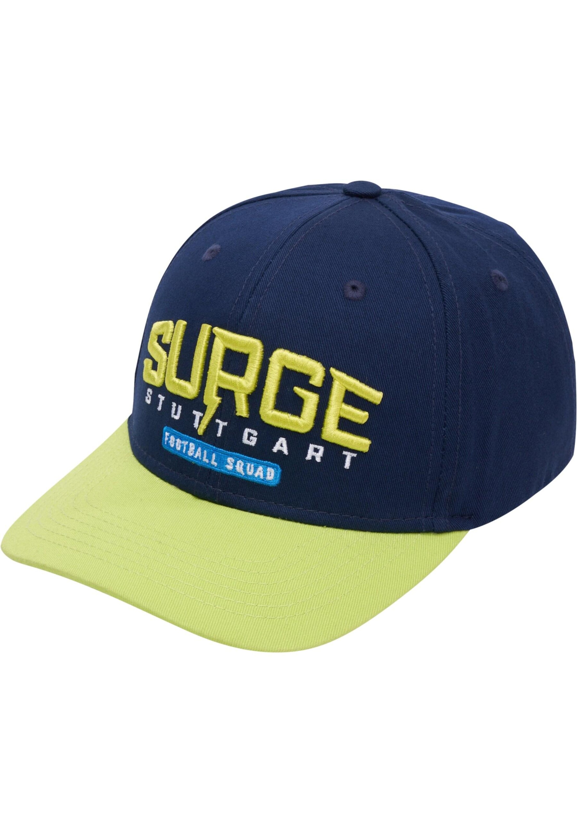 Cappello da baseball di DEF in blu: frontale