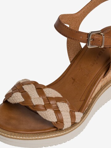 TAMARIS Sandalen met riem in Bruin