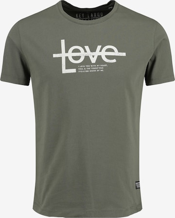 Key Largo Shirt 'MT LOVE YOU' in Grün: predná strana