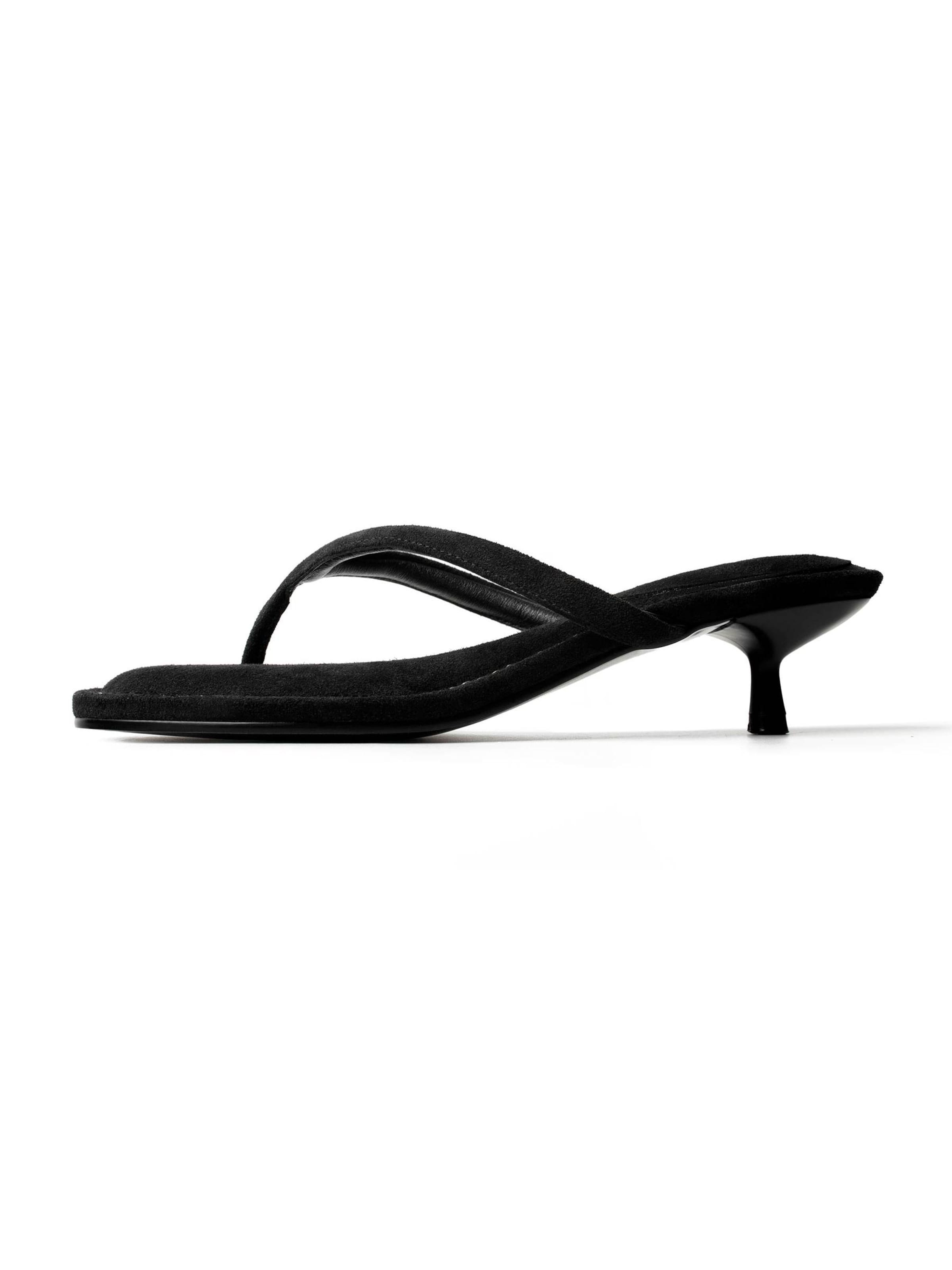 Tongs ''COSTA BREEZE' L37 HANDMADE SHOES en noir : devant