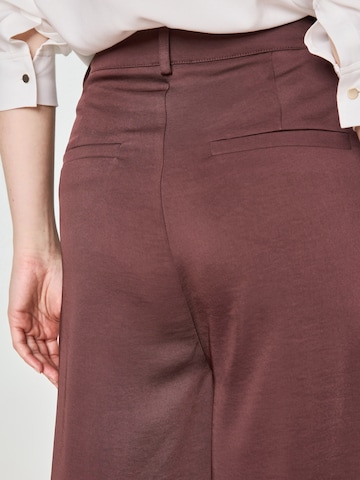 Maison 123 Wide leg Pleat-Front Pants 'Flaubert' in Brown