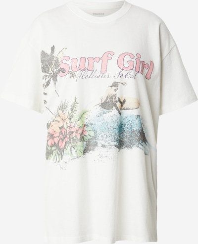 Marškinėliai iš HOLLISTER, spalva – tamsiai pilka / žalia / rožių spalva / balta, Prekių apžvalga