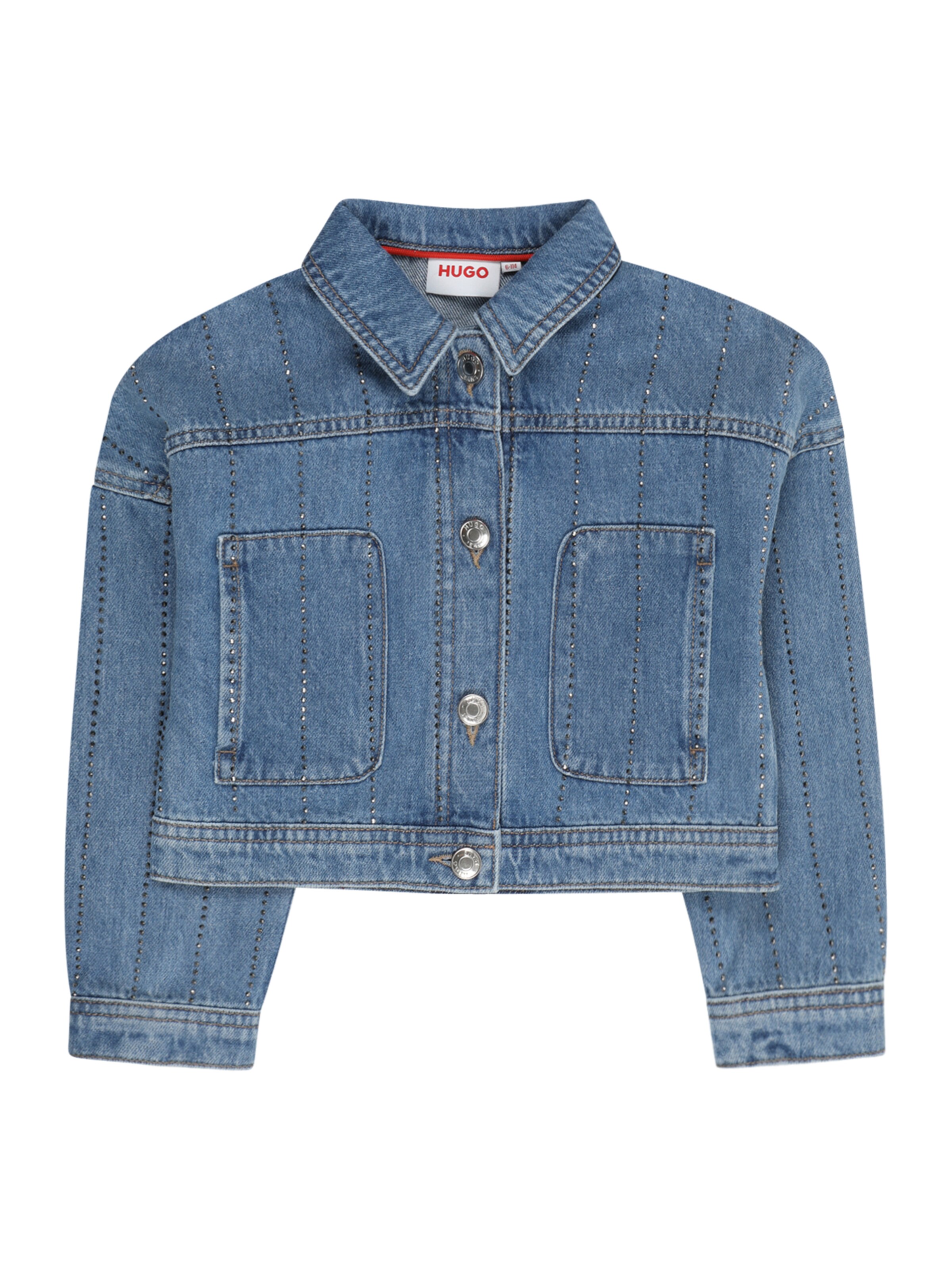 HUGO Φθινοπωρινό και ανοιξιάτικο μπουφάν σε μπλε: μπροστά