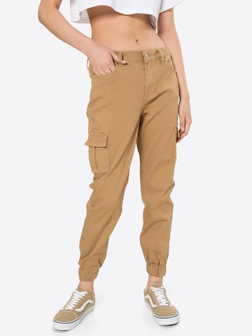 Regular Pantalon cargo 'Leah' ABOUT YOU en beige : devant