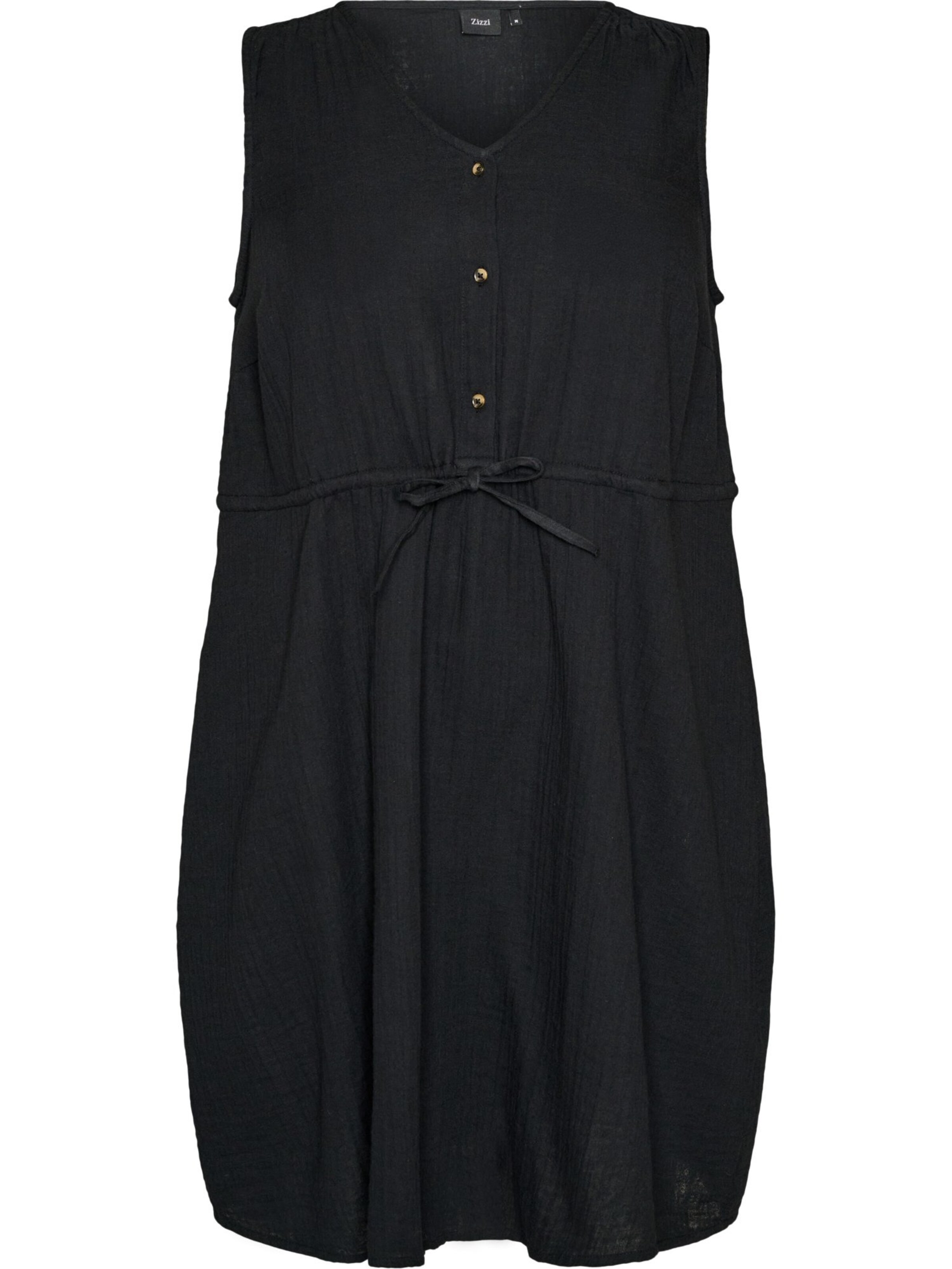 Zizzi Letní šaty 'Vvivu' – černá: přední strana