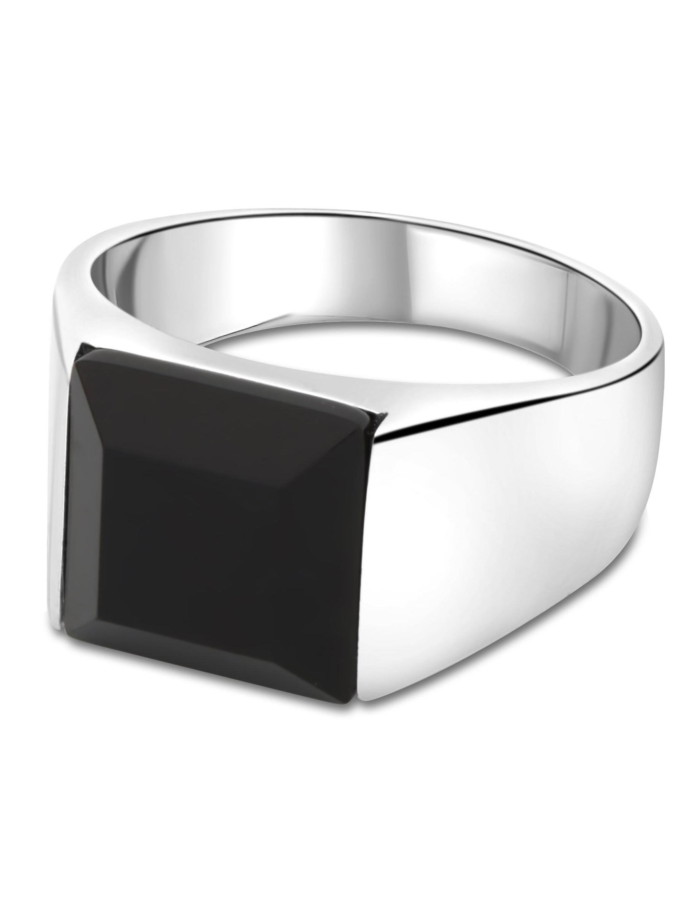 Tony Fein Ring 'Siegel Onyx Black' in Silver
