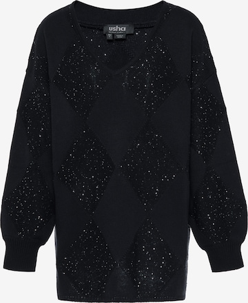Pull-over usha BLACK LABEL en noir : devant