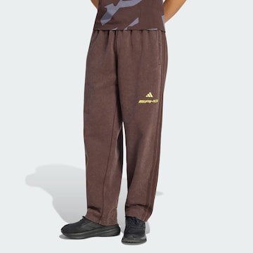 ADIDAS PERFORMANCE Loosefit Sporthose in Braun: Vorderseite