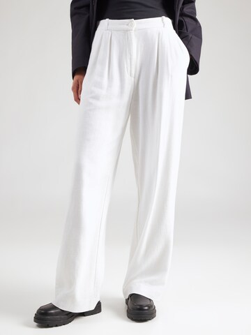 balts Abercrombie & Fitch Vaļīgs piegriezums Klasiskas bikses 'SLOANE': no priekšpuses