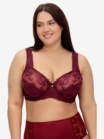 SHEEGO T-shirt Bra in Red: front