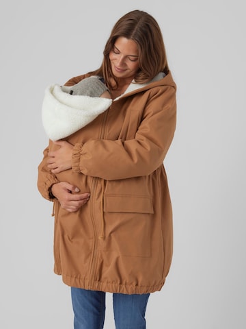 MAMALICIOUS Winter Parka 'Lisa' in Brown: front