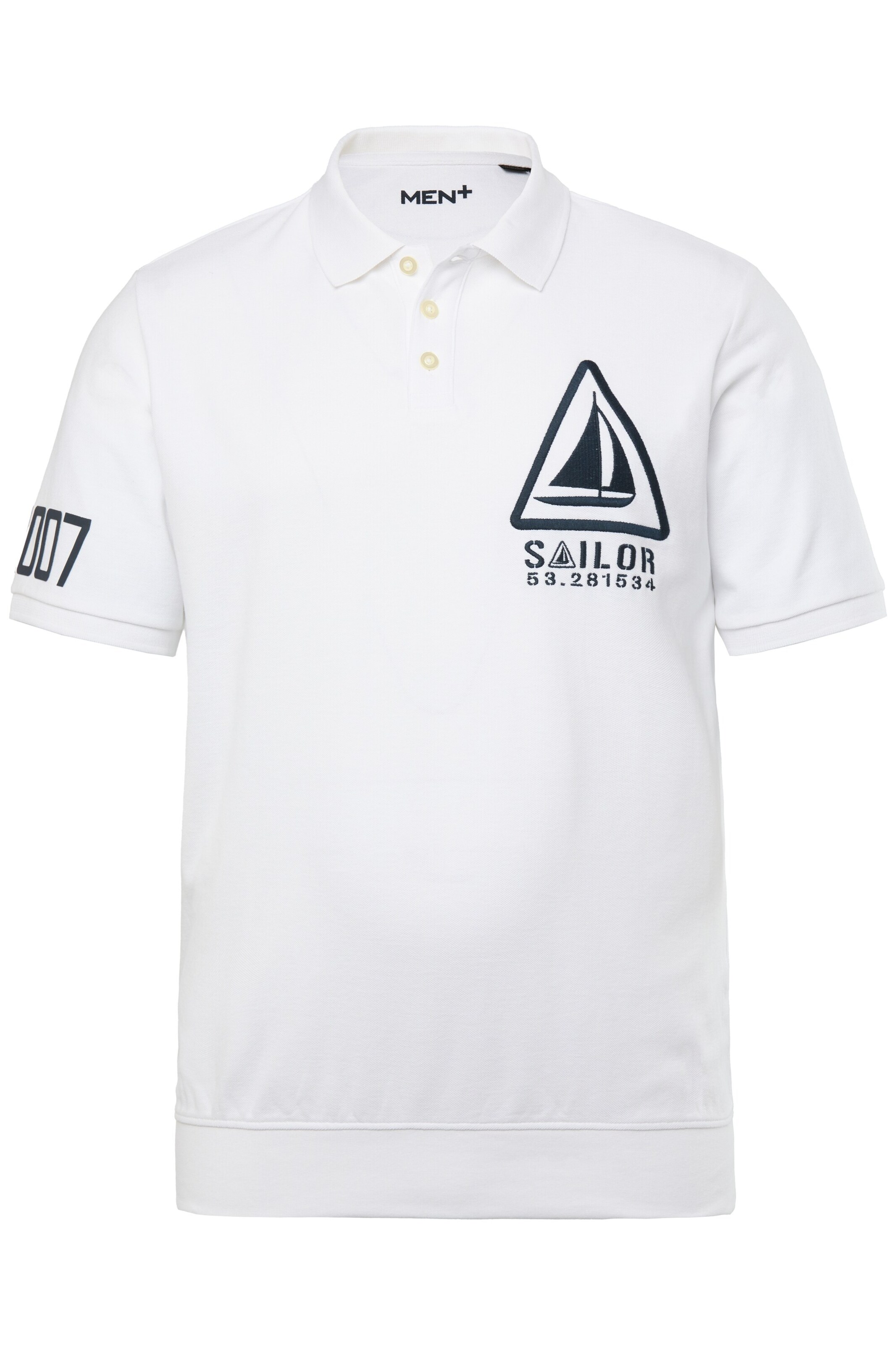 Men Plus Shirt in White: front