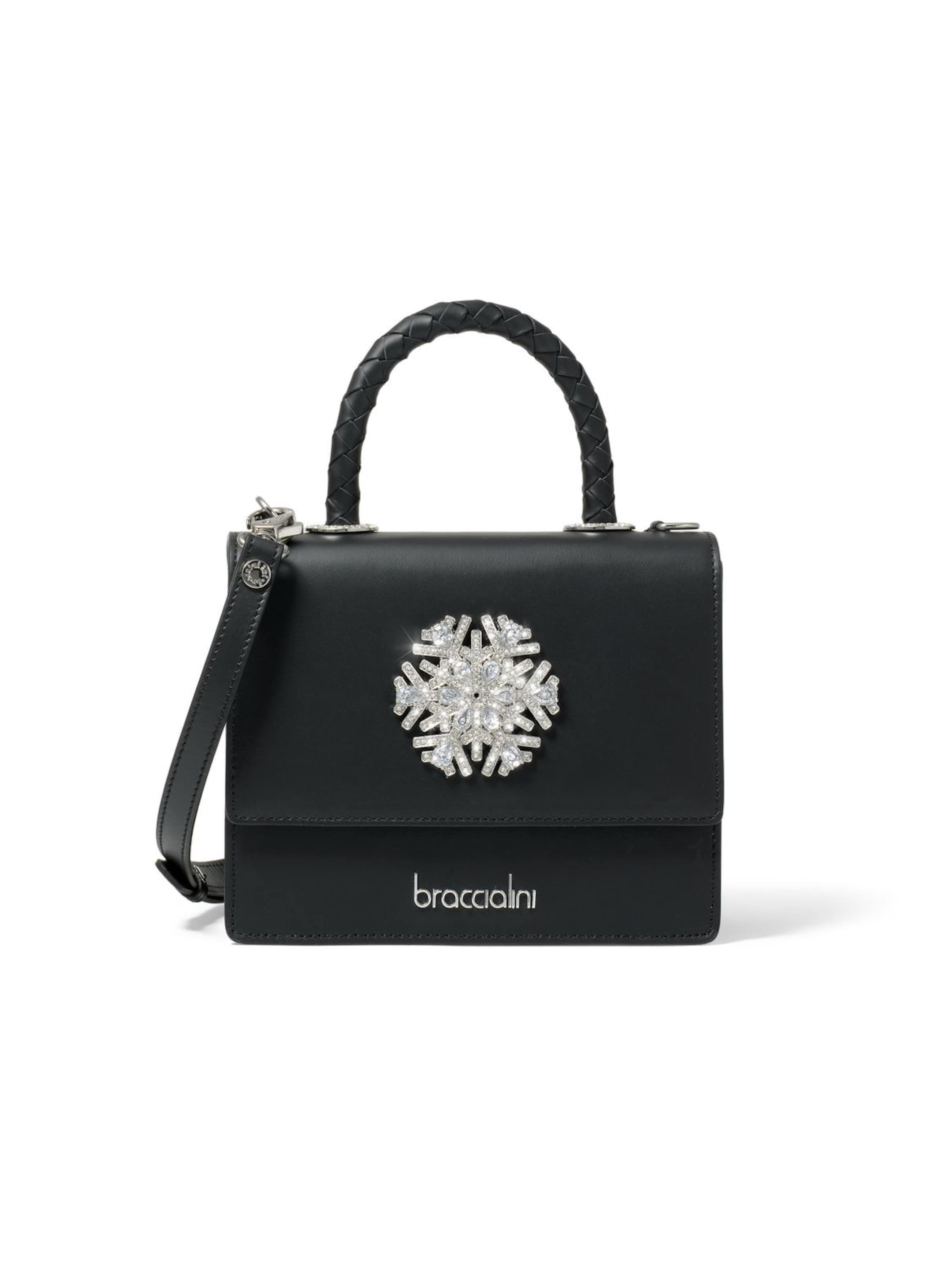 Borsa a mano 'Audrey Fiocco Di Neve' di Braccialini in nero: frontale