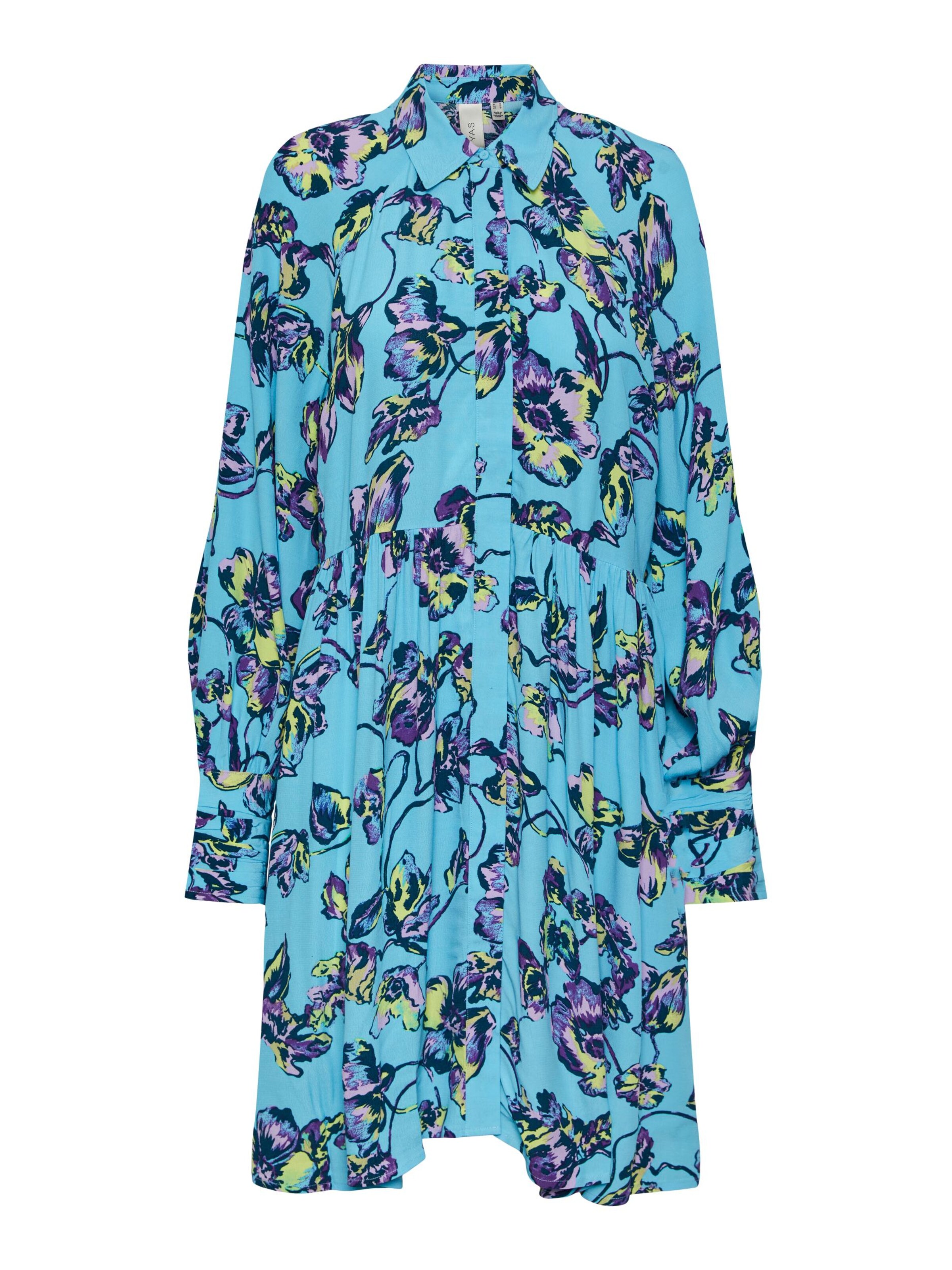 YAS Košilové šaty 'TOPAZ' – modrá: přední strana