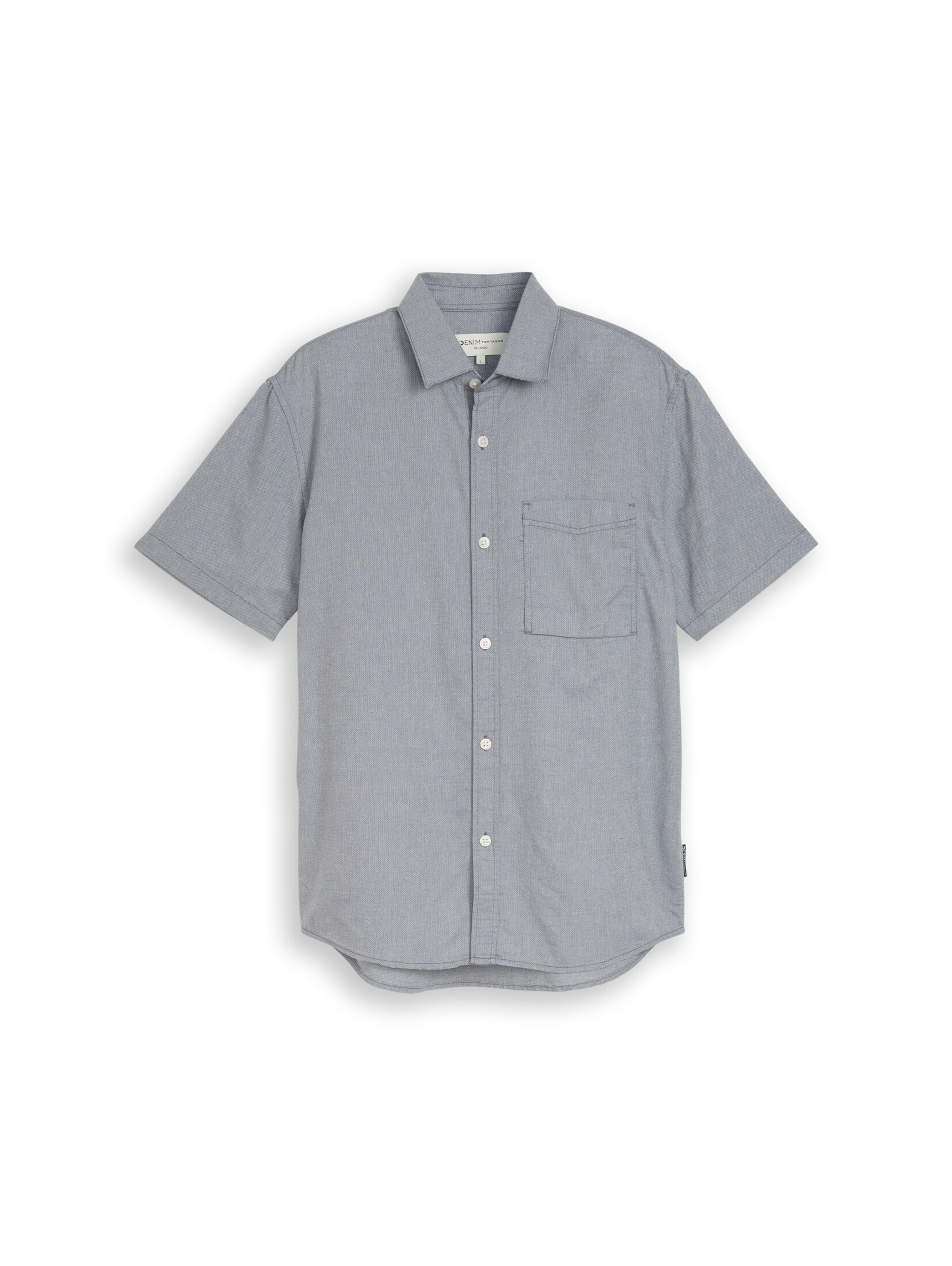 Chemise TOM TAILOR DENIM en gris : devant