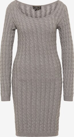 Robes en maille faina en gris : devant