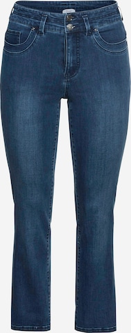SHEEGO Slimfit Jeans 'Manuela' in Blauw: voorkant