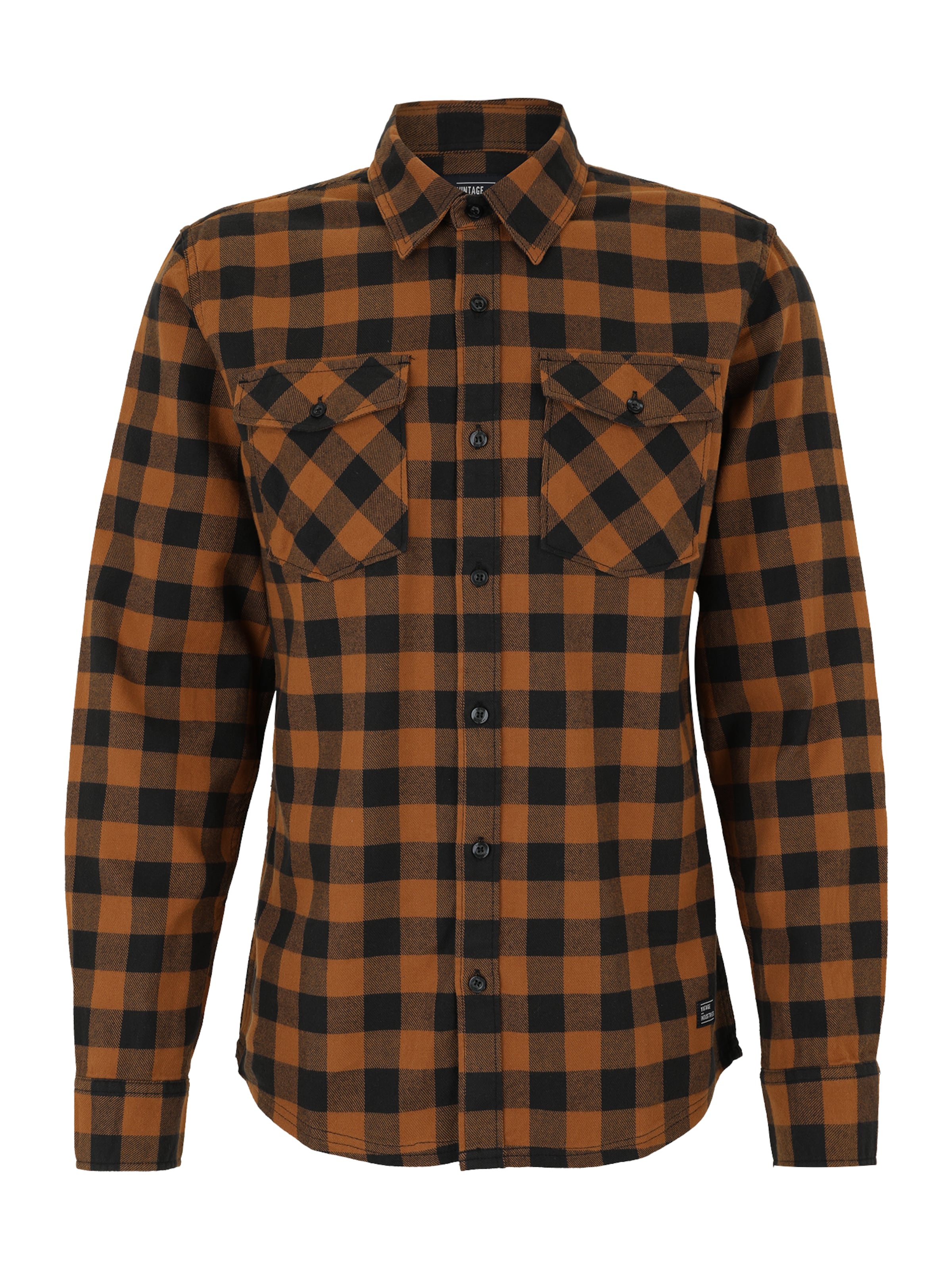 Camicia 'Harley' di Vintage Industries in giallo: frontale