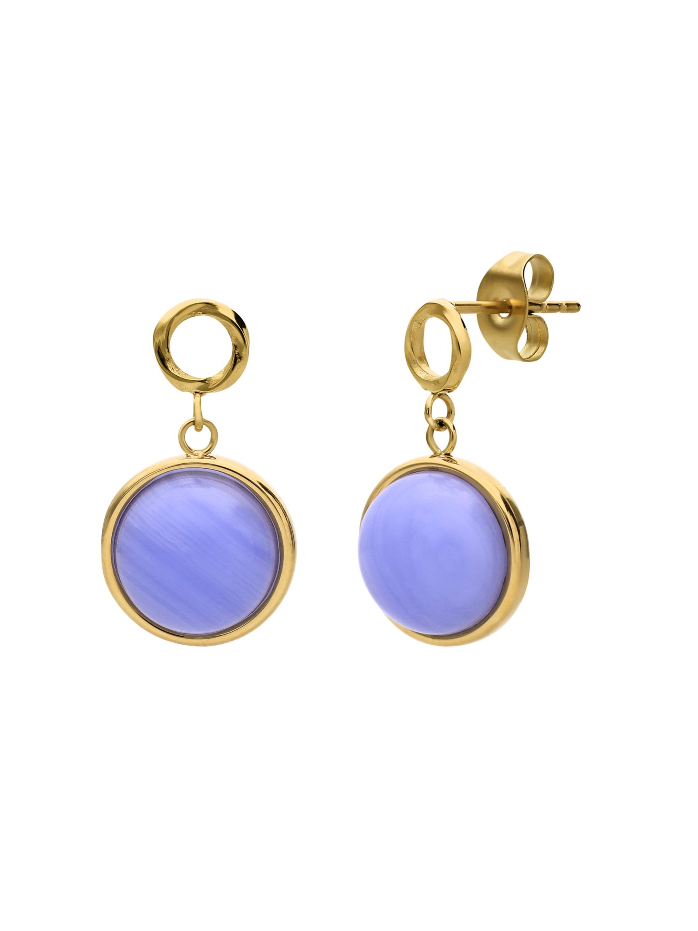Lucardi Earrings in Gold: front